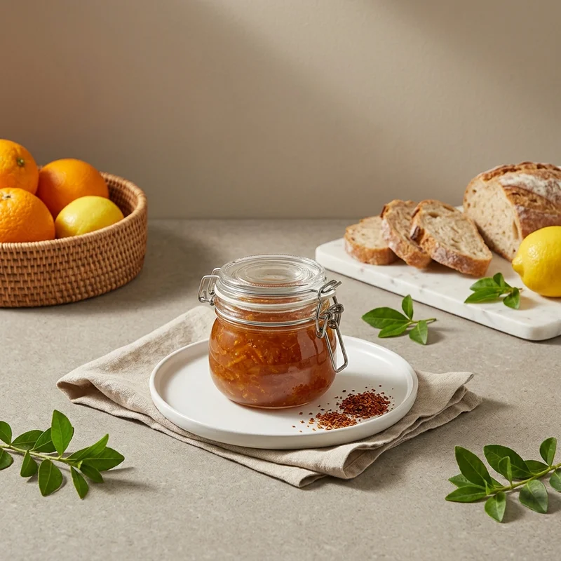 Artisanal chutney breakfast scene