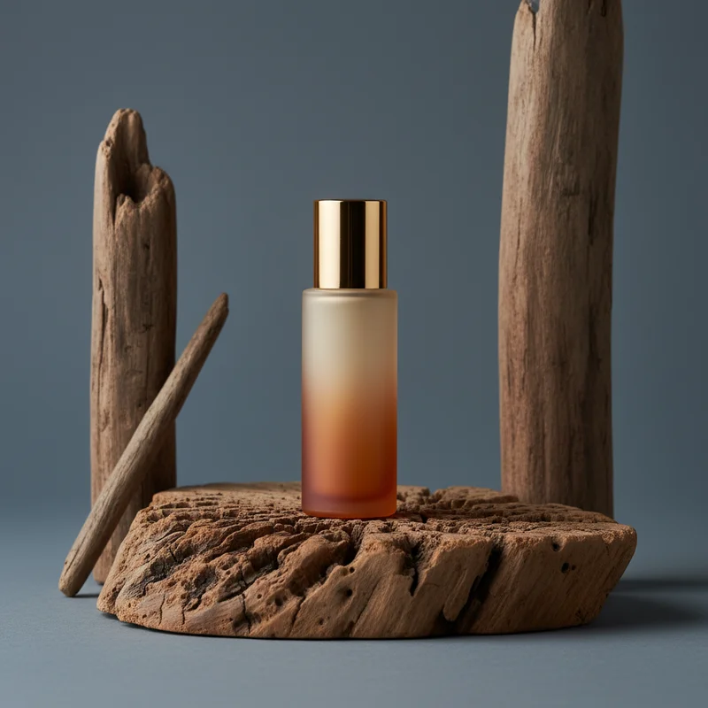 Earthy Luxury Perfume Display