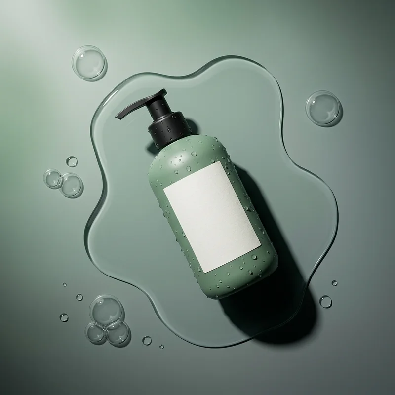 Hydrating green beauty bottle