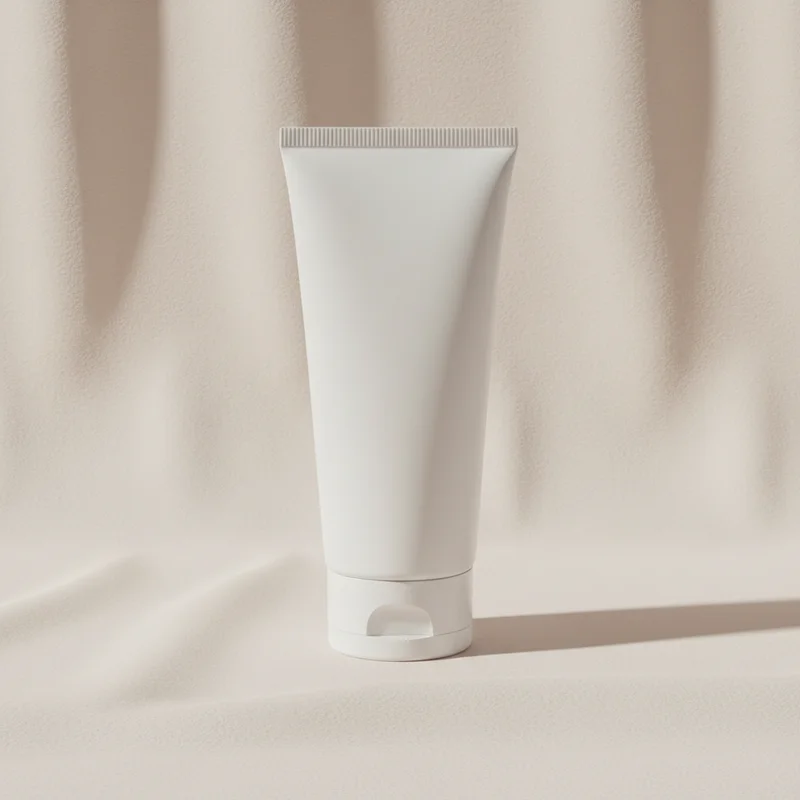 Elegant white cosmetic tube