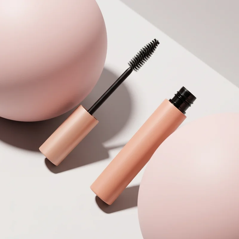Minimalist mascara flat-lay