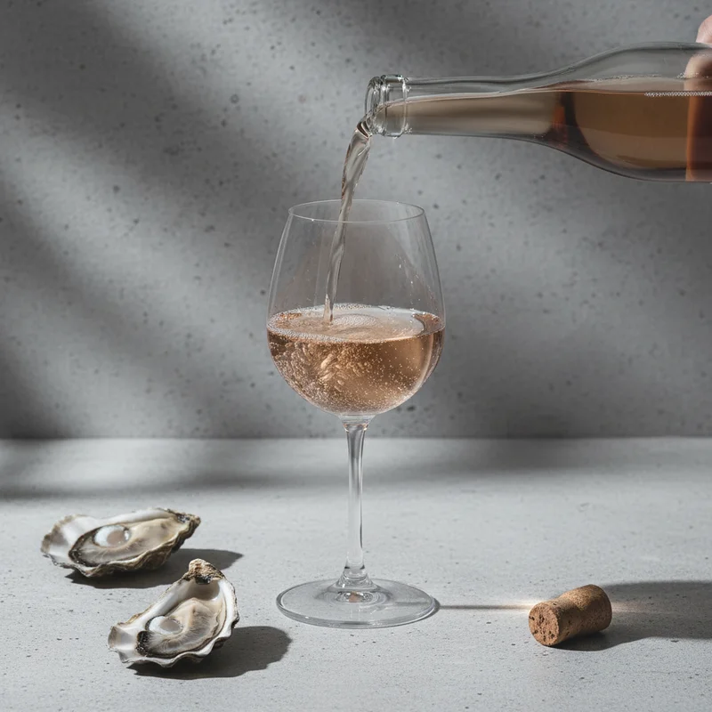 Drink pouring with elegant shadows