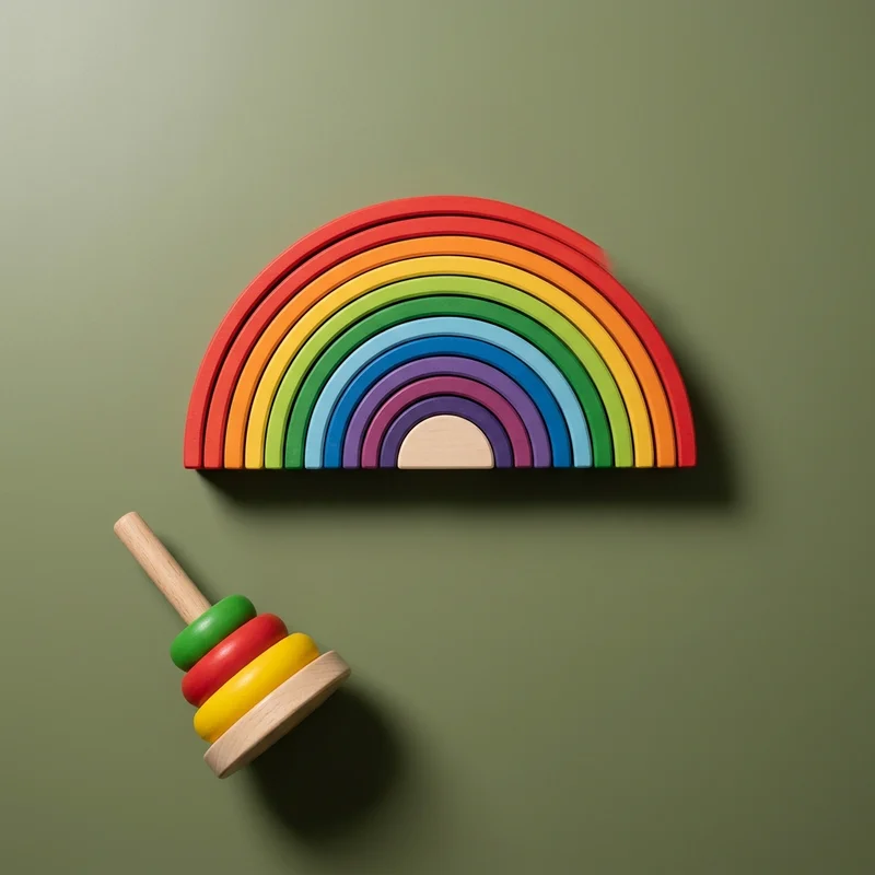 Playful Wooden Rainbow Toy