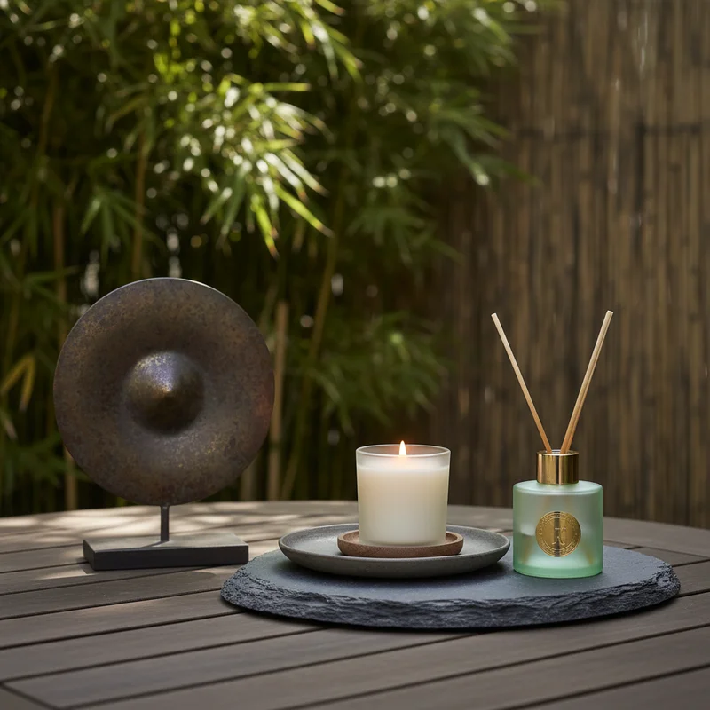 Aromatic diffuser and candle setting