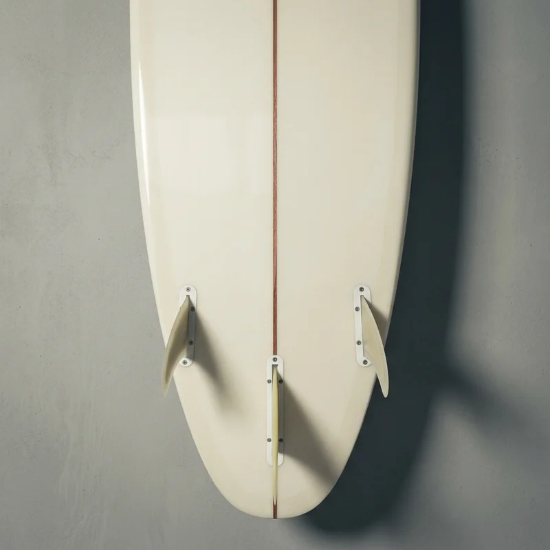 Minimalist surfboard display