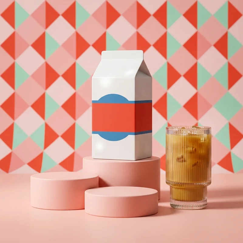 Retro geometric beverage display