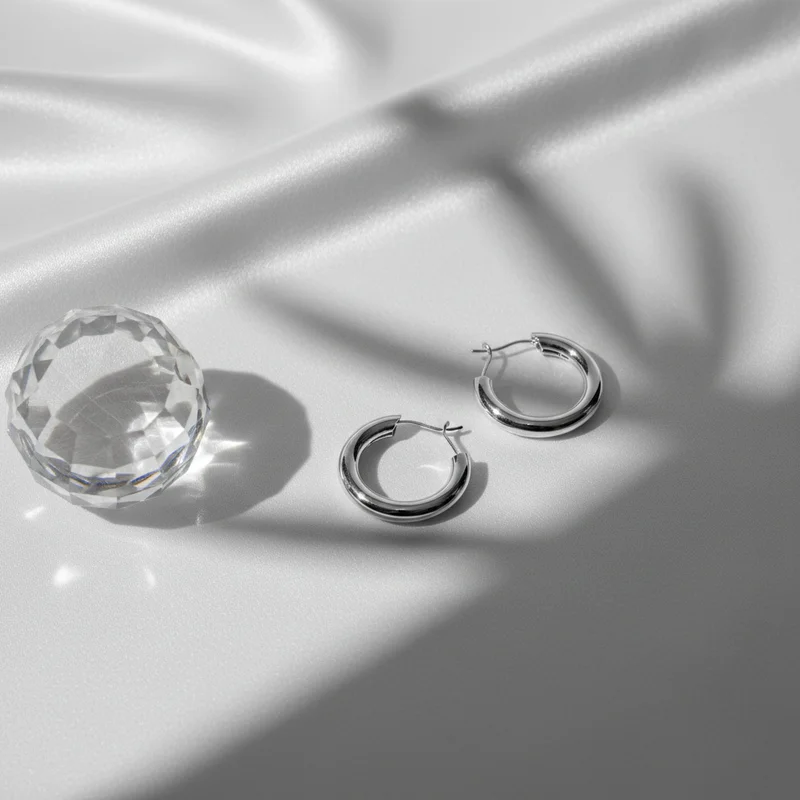 Elegant silver rings on satin