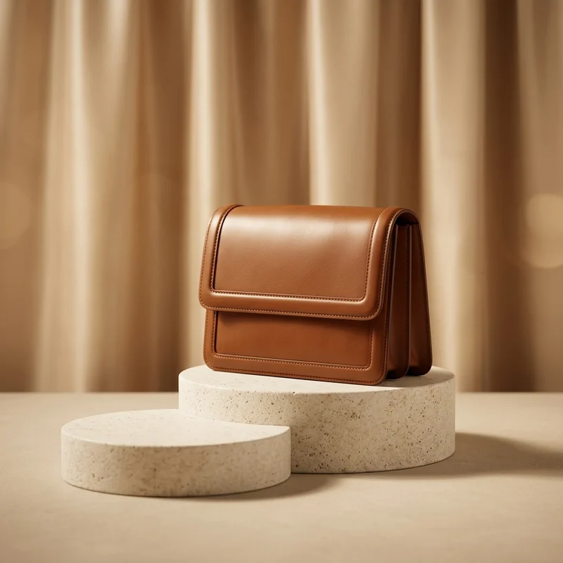 Luxury handbag on podiums