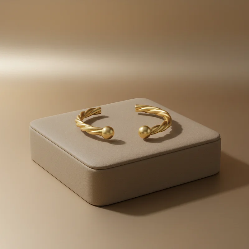 Elegant gold cuff bracelet