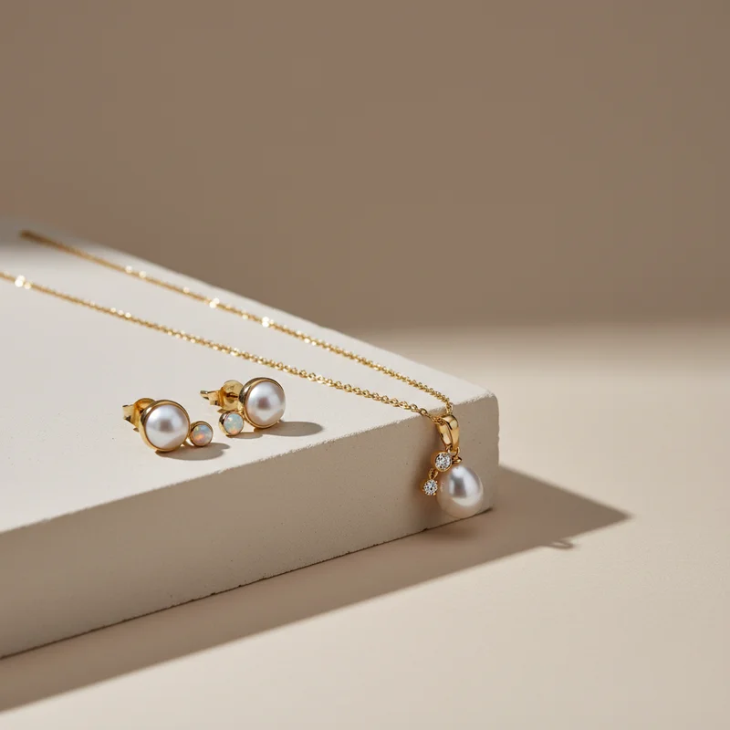 Elegant gold jewelry set