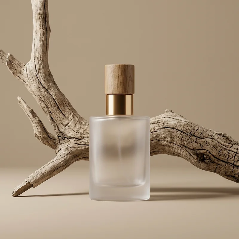Natural perfume on driftwood