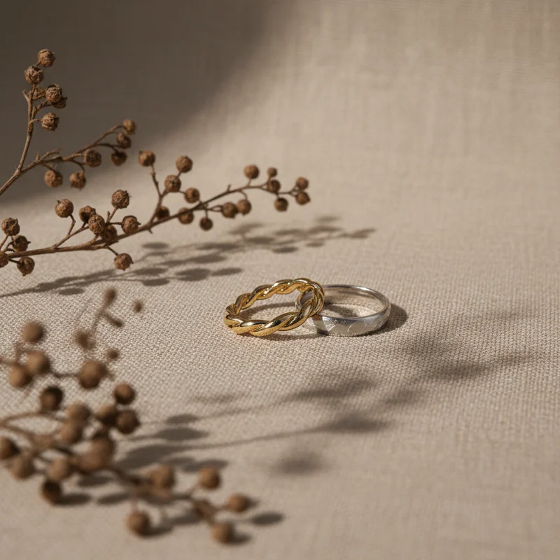 Elegant Wedding Rings Display