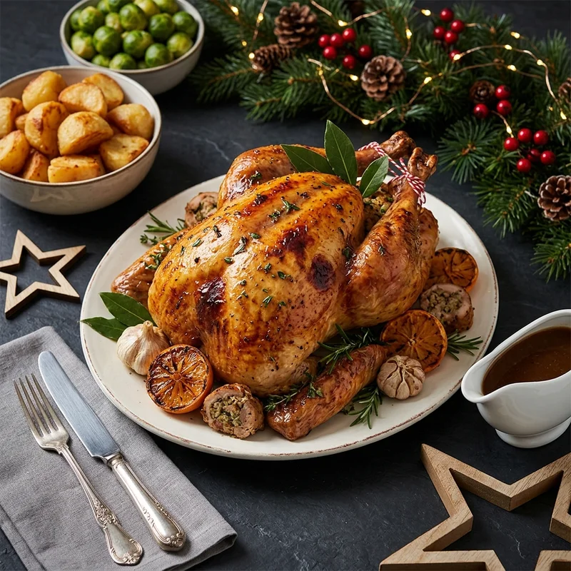 Festive Christmas turkey feast