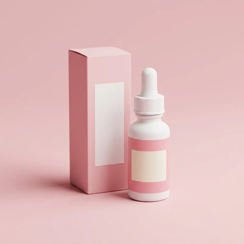 Minimalist pink skincare set