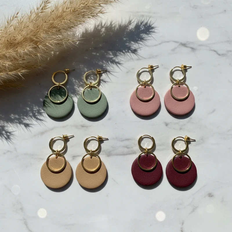 Artisan earthy tone earrings