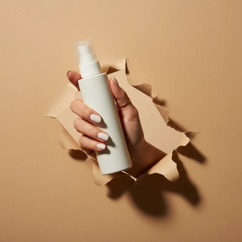 Skincare tube with dynamic shadow
