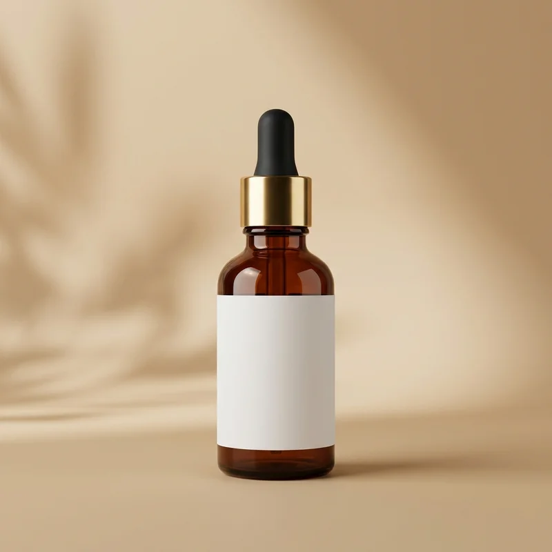 Natural serum bottle mockup