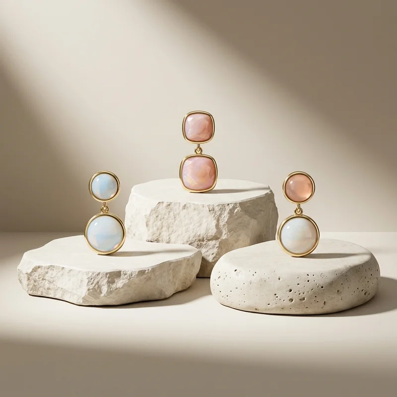 Elegant rose gold earrings