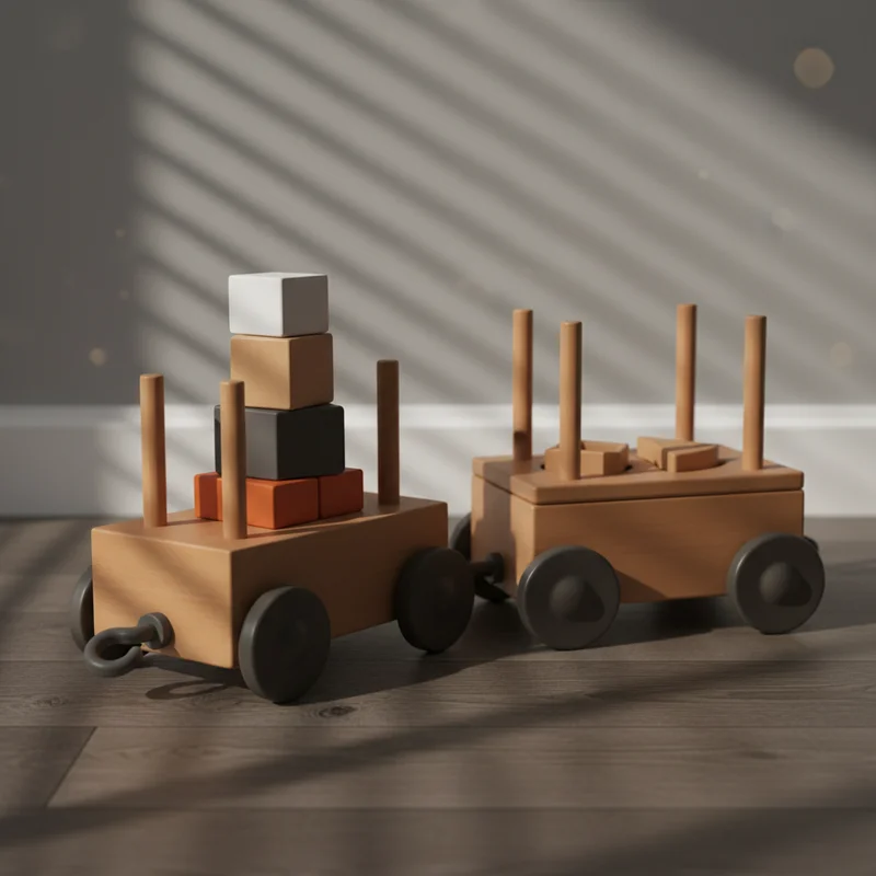 Charming wooden baby toys