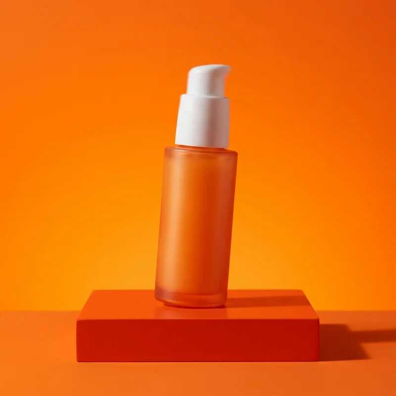 Vibrant orange product display