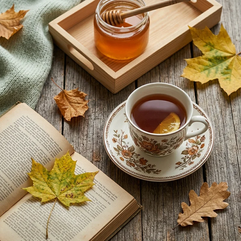 Cozy Autumn Tea & Reading Moment