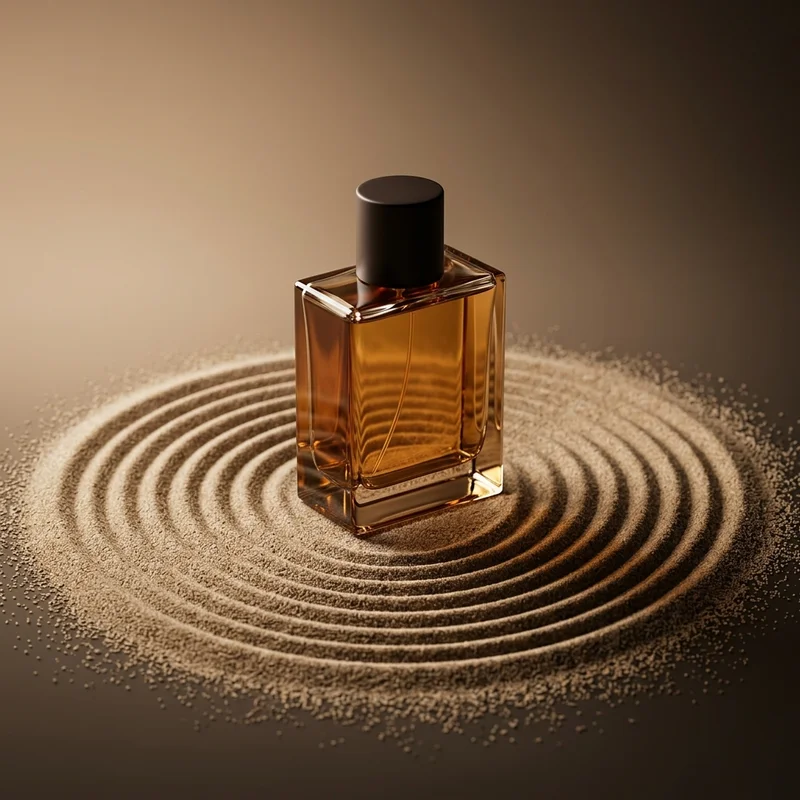 Zen sand perfume display