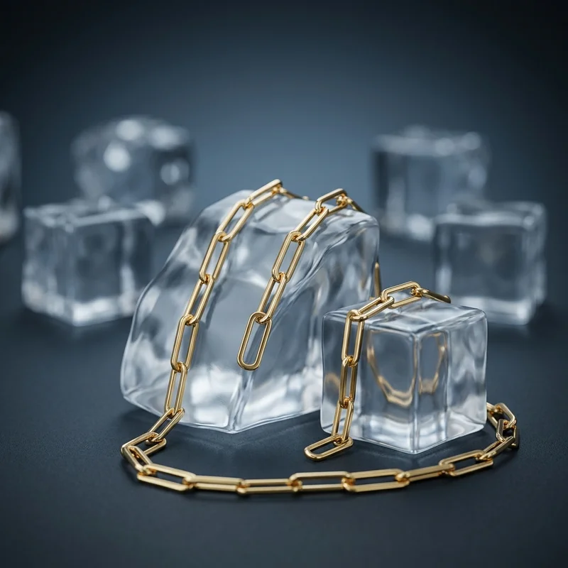 Cool luxury jewelry on ice