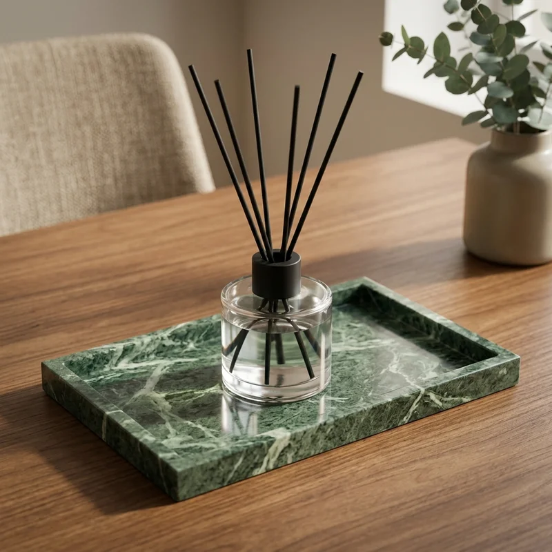 Luxe diffuser on green marble