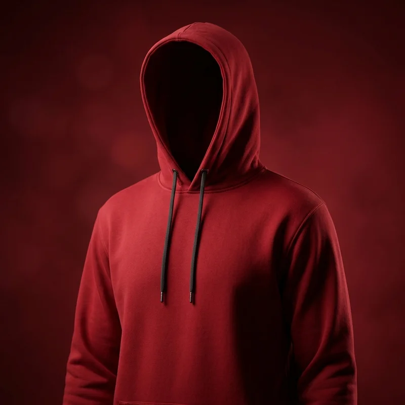 Mysterious red hoodie