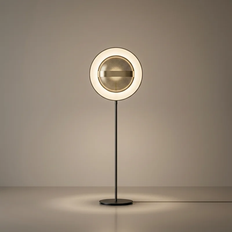 Modern circular floor lamp