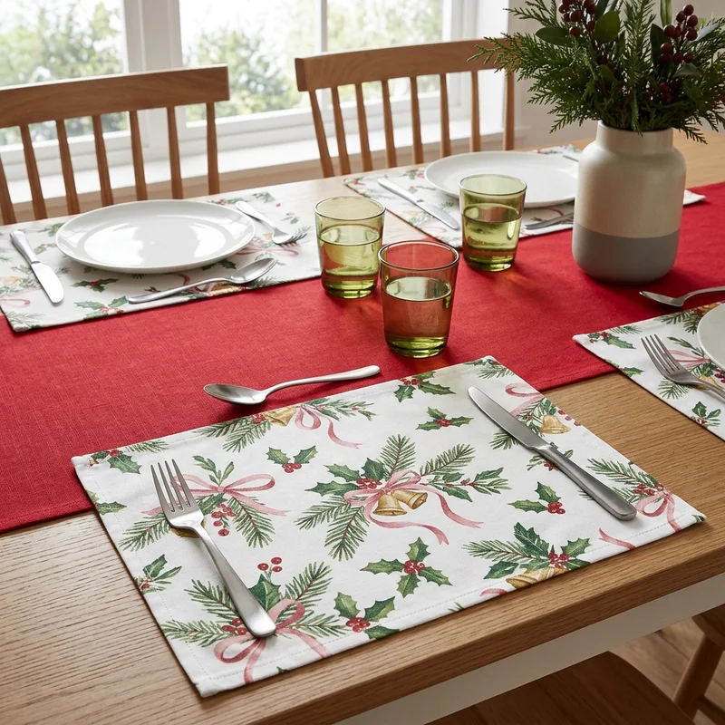 Festive Christmas table setting
