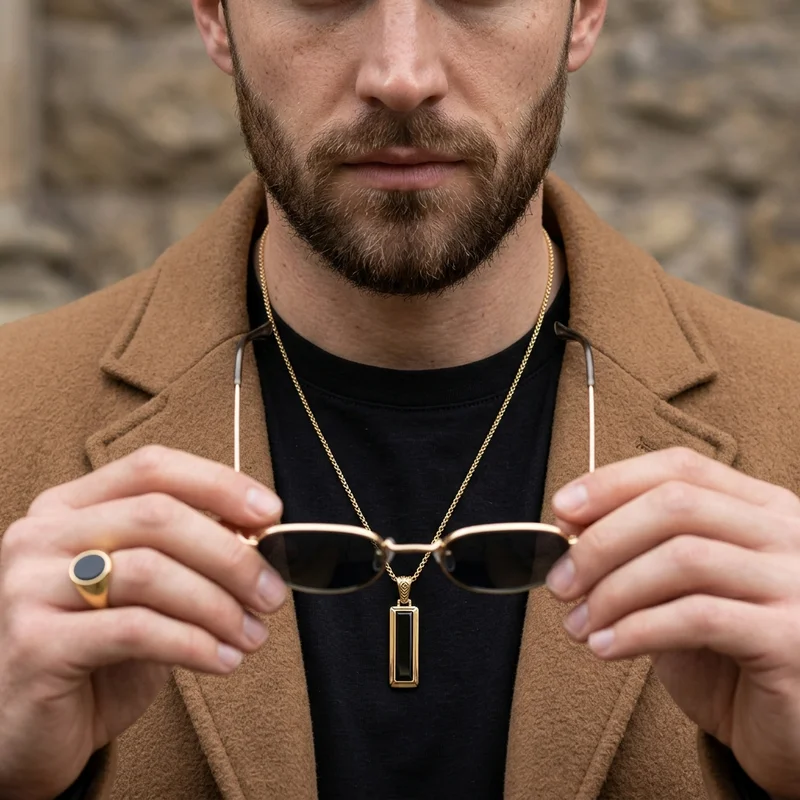 Men's gold jewelry lifestyle