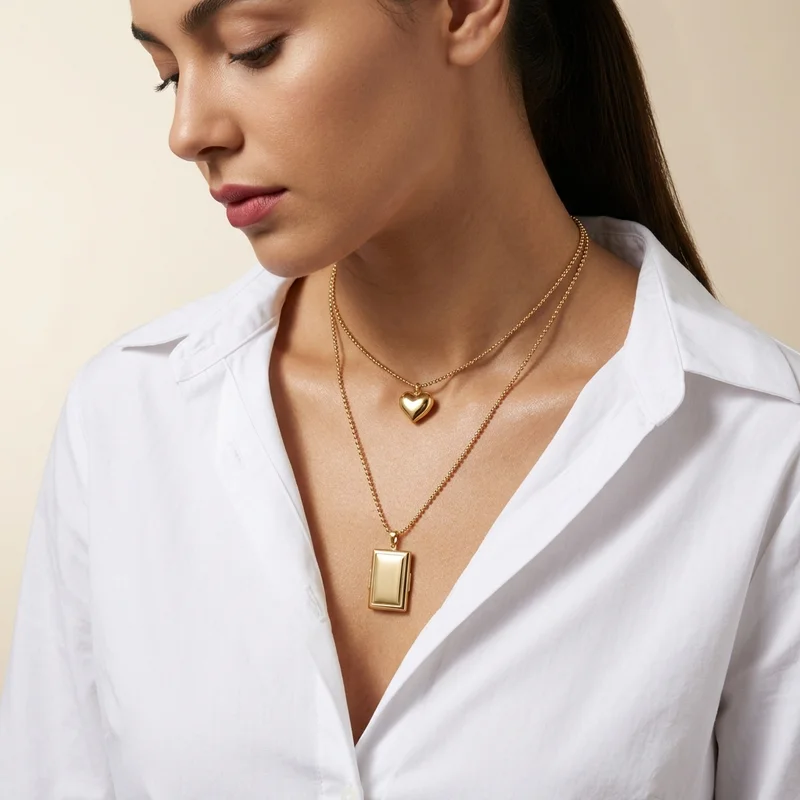 Artisanal silver leaf necklace