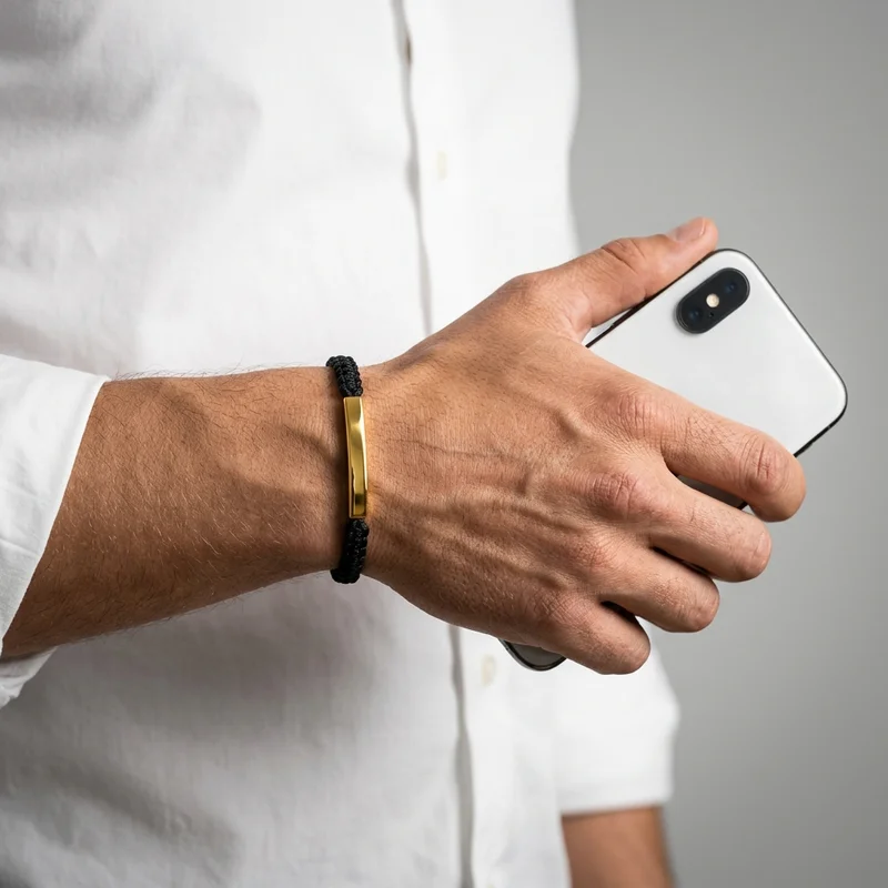 Modern bracelet with smartphone