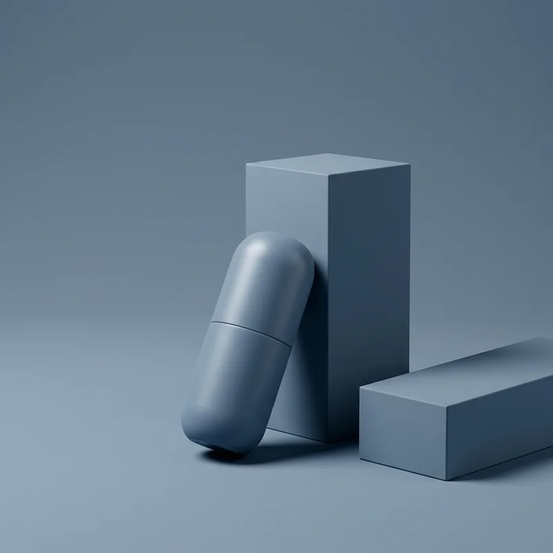 Minimalist blue product podium