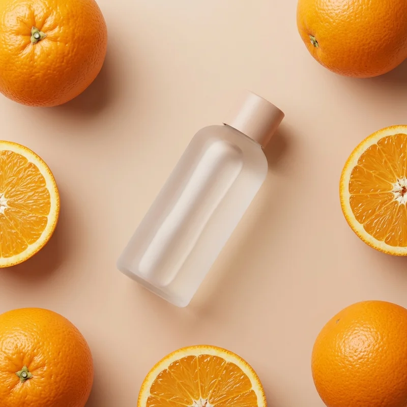 Citrus skincare flat-lay