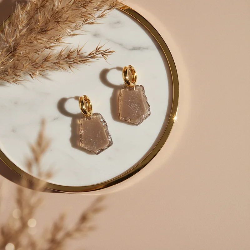 Golden Hoops on Ceramic