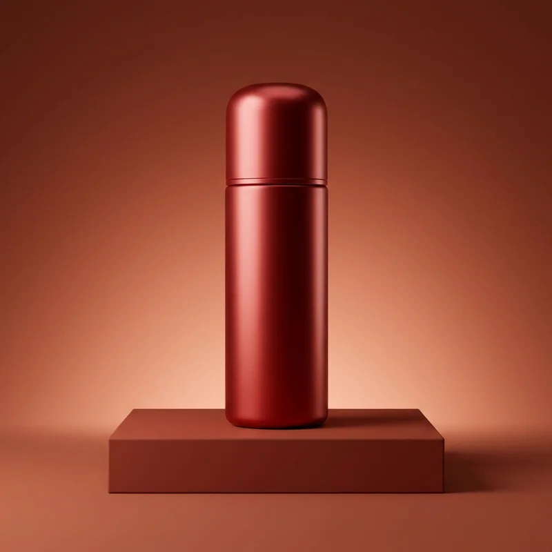 Minimalist red product display