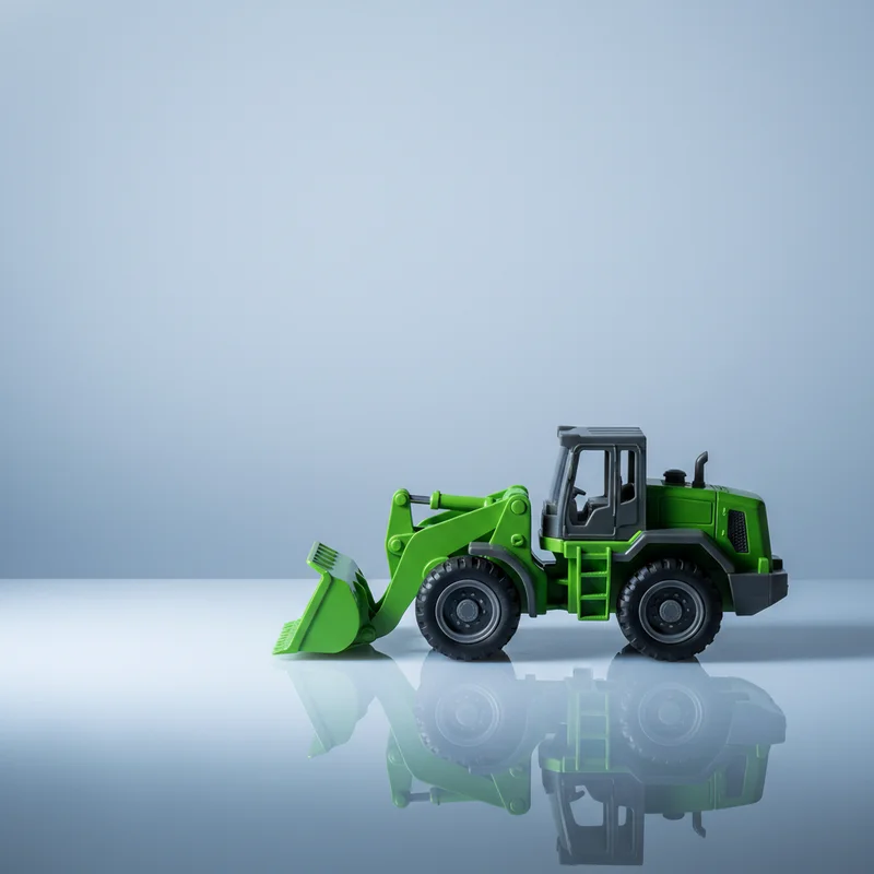 Vibrant toy excavator