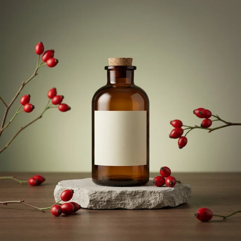 Natural skincare on stone