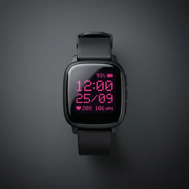 Minimalist black smartwatch