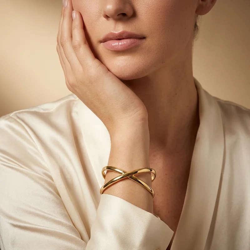 Golden Bracelet & Soft Fabrics