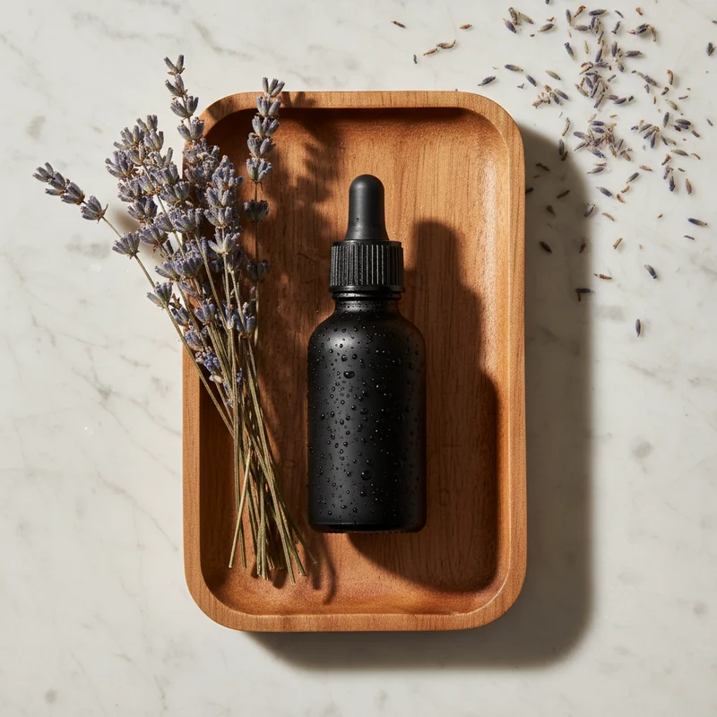 Lavender Essential Oil Flat Lay