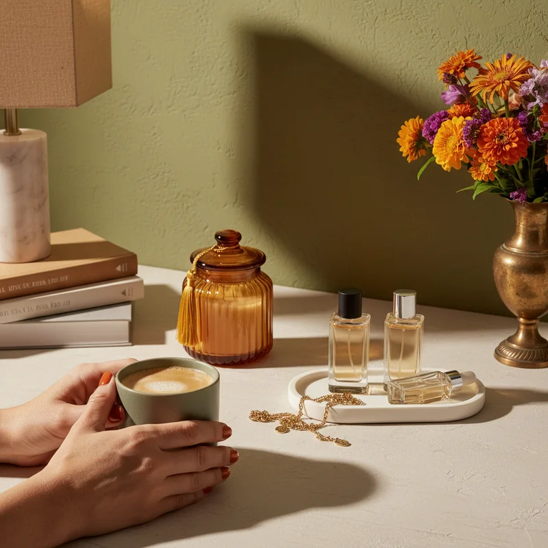 Cozy morning ritual