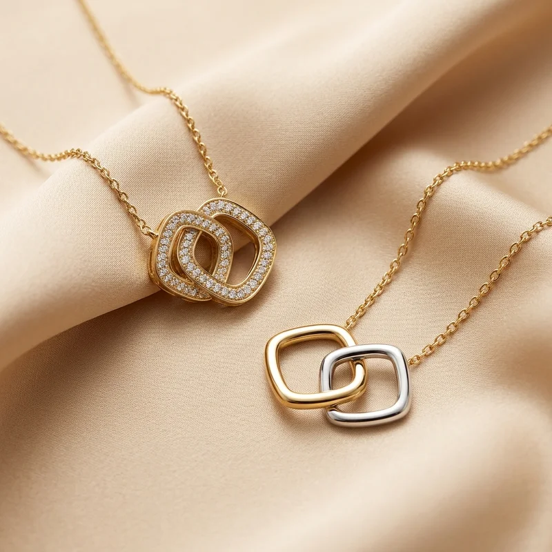 Elegant jewelry on draped satin