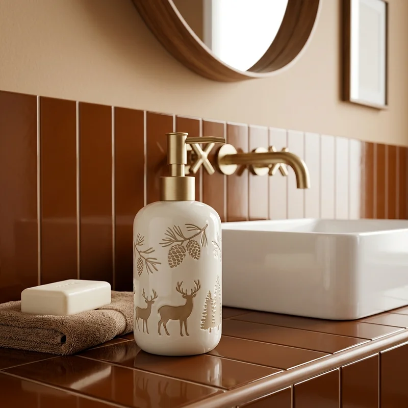 Luxury Christmas bathroom scene
