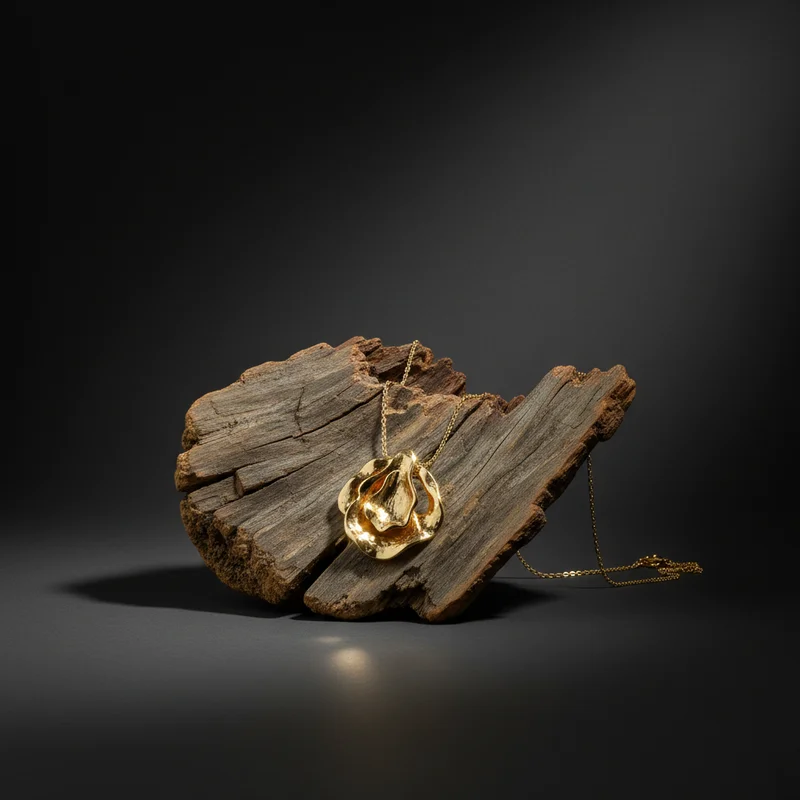 Rustic natural pendant necklace
