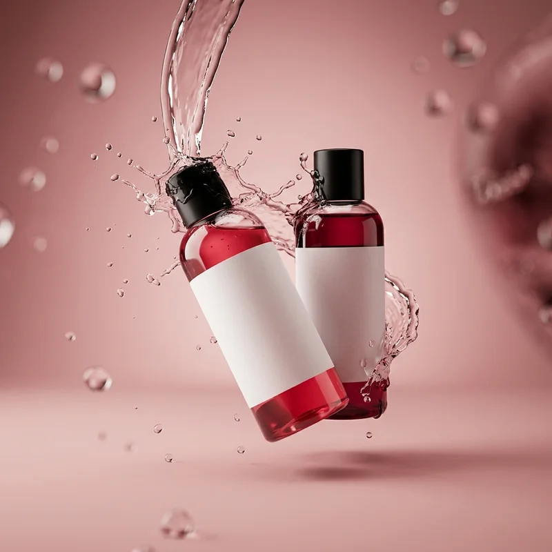 Dynamic water splash skincare