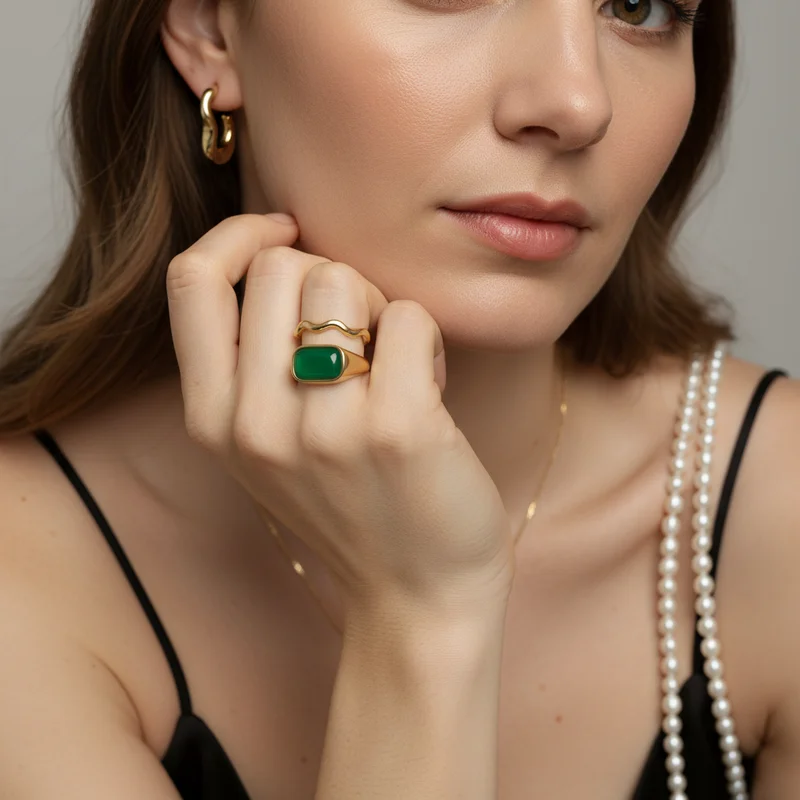 Bold Statement Ring Hand Model