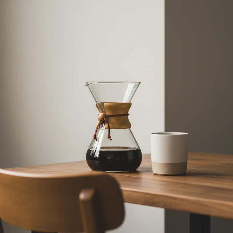 Minimalist coffee ritual